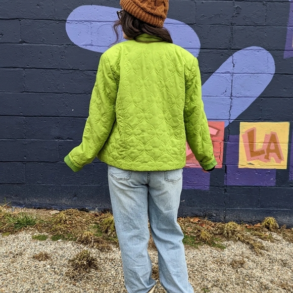 Quilted Lime Green Jacket - Picture 3 of 5